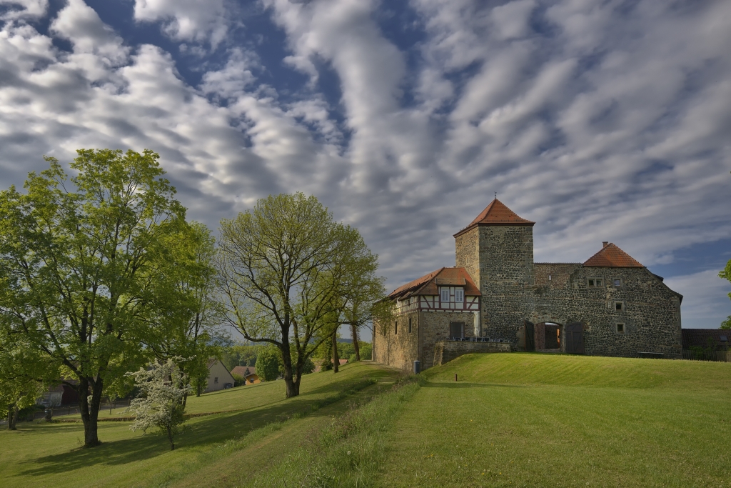 Ein Bild der Burg von außen