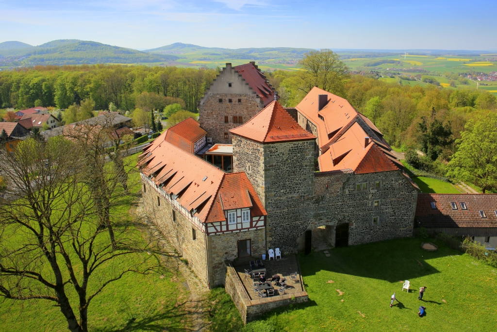Ein Bild der Burg von außen